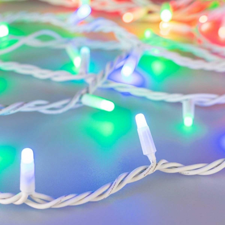 Уличная светодиодная гирлянда Ardecoled нить 24V разноцветная ARD-String-Pro-10000-White-100Led-Milk-Live RGB-DMX 031756 
