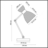 3704/1T Настольная лампа Lumion Jackie