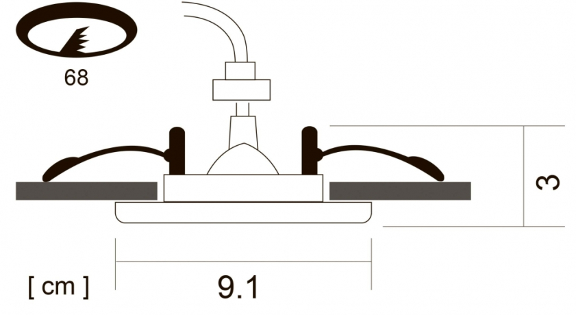 Встраиваемый влагозащищенный светильник Arte Lamp Aqua A2024PL-1AB 