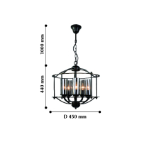 Подвесная люстра с лампочками Favourite Kiara 2057-5P+Lamps E14 Свеча