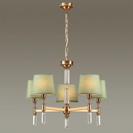 Люстра на штанге Odeon Light London с лампочками 4887/5+Lamps E14 Свеча 