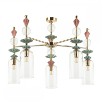 Люстра на штанге со светодиодными лампочками E14, комплект от Lustrof. №277460-624564