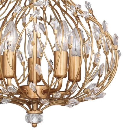 Подвесная люстра с лампочками Favourite Batun 2020-5P+Lamps E14 Свеча 