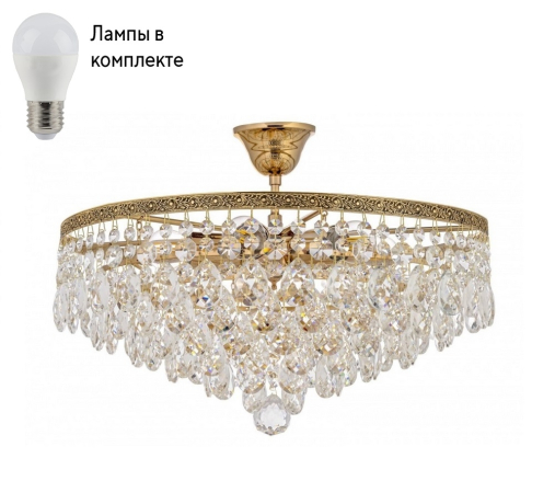 Люстра потолочная с лампочками Arti Lampadari Castellana E 1.3.46.608 G+Lamps 
