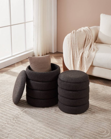 424124 Пуф AMPAHAKA (комп.из 2шт.), H445, ?400, полиэстер, серый Eglo 