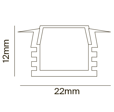 2м. Встраиваемый алюминиевый профиль для светодиодной ленты Maytoni Led strip ALM005S-2M 