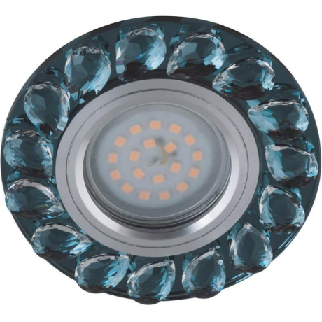 Встраиваемый светильник Fametto Peonia DLS-P107 GU5.3 CHROME-SMOKE+CLEAR 10635 