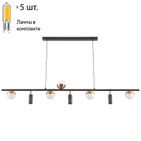 Подвесная люстра с лампочками CRYSTAL LUX CLT 047C8 L1400 BL-GO+Lamps