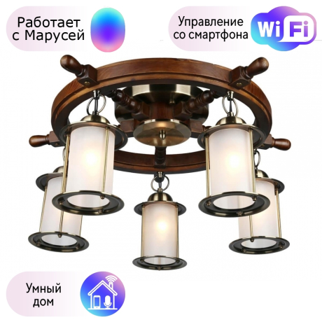 Люстра с поддержкой Маруси потолочная Omnilux OML-50307-05-M 