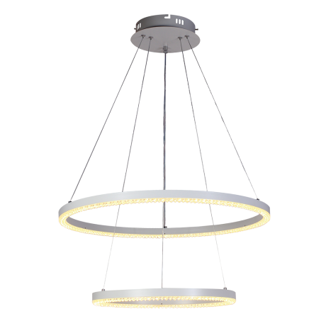 Подвесная диммируемая люстра с пультом ДУ Profit Light 6037/2 WHT 116W 