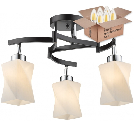 Подвесная люстра с лампочками Velante 271-127-03+Lamps E27 Свеча 