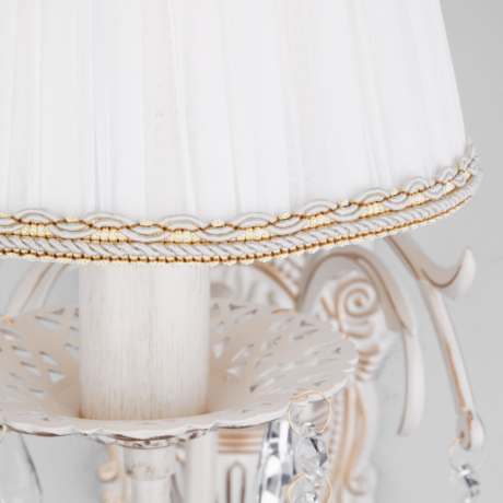 Бра Eurosvet 3637/1 белый с золотом/прозрачный хрусталь 