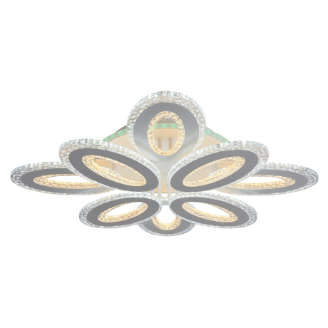 Светодиодная диммируемая люстра с ПДУ Profit Light 8080/4+4 WHT 